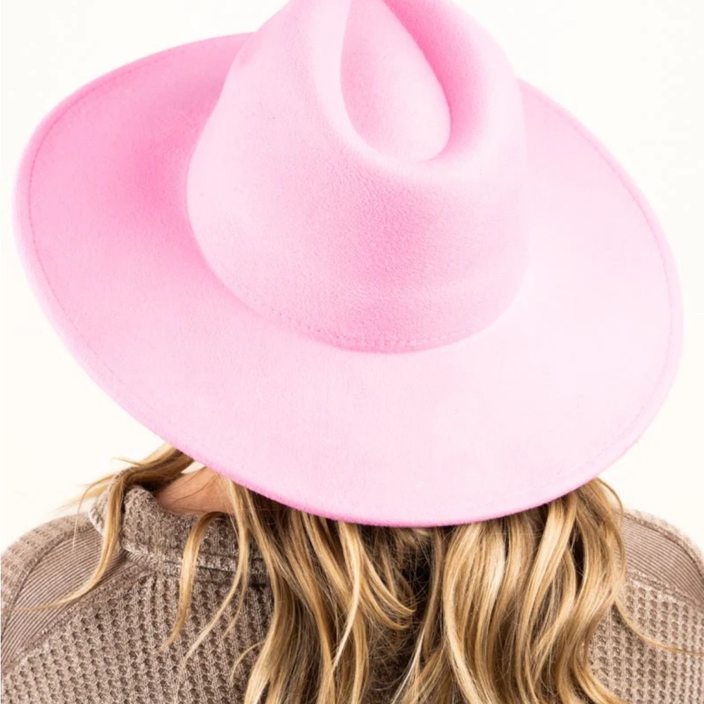 NWT Bright Pink Women's Felt Hat - Picture 3 of 4